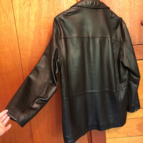 Men’s Leather Coat, Black, Kenneth Cole Reaction M - Picture 8 of 13